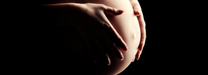 Close-up of a pregnant woman